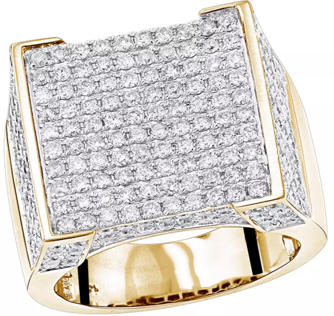Hip Hop Diamond Ring for Men: 4.35 Carats !
